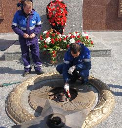 В Оренбуржье завершились работы по подготовке оборудования Вечных огней к празднованию 72-ой годовщины Победы