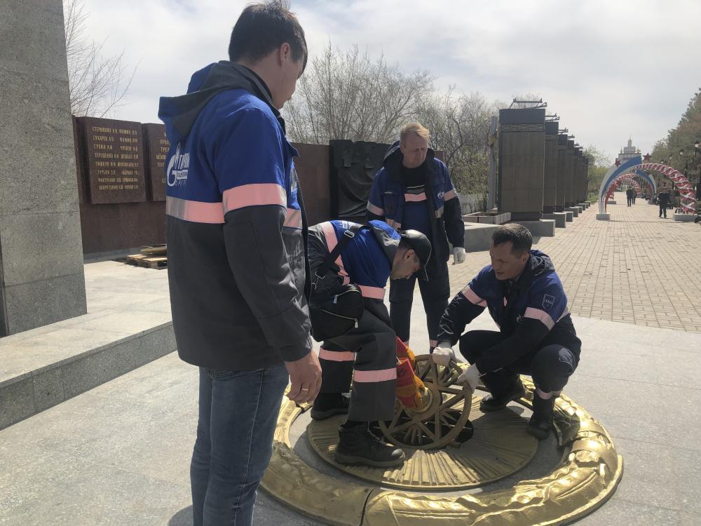В Оренбуржье выполнены работы по подготовке оборудования Вечных огней к празднованию годовщины Победы